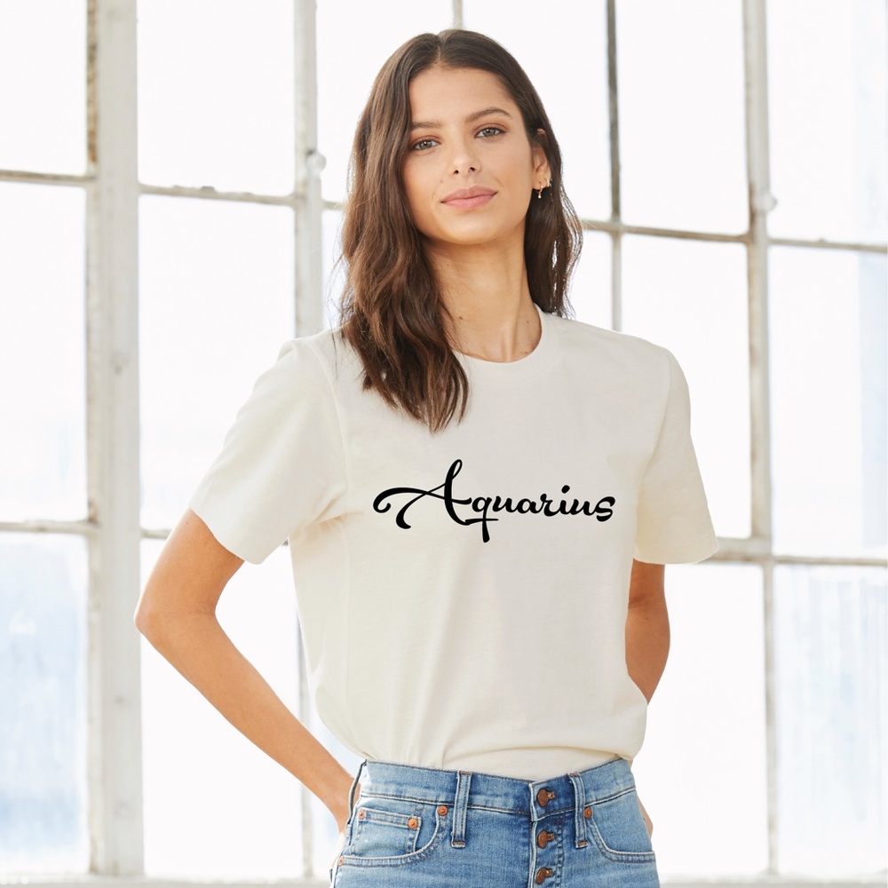 “Aquarius” Zodiac Sign Tee